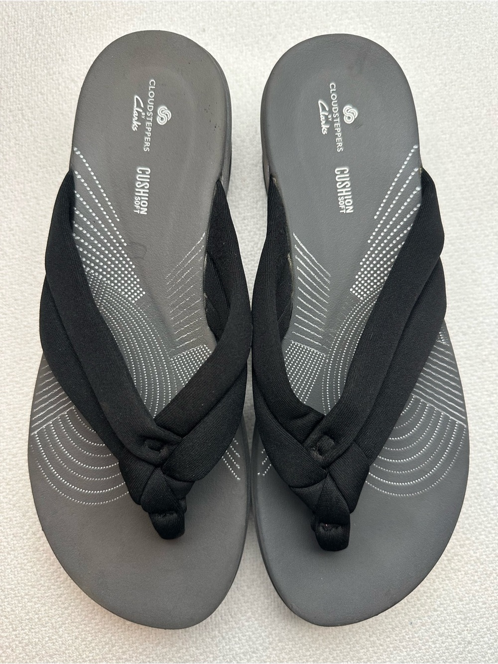 Clarks Cloudsteppers Women's Black Sandals - Size 8